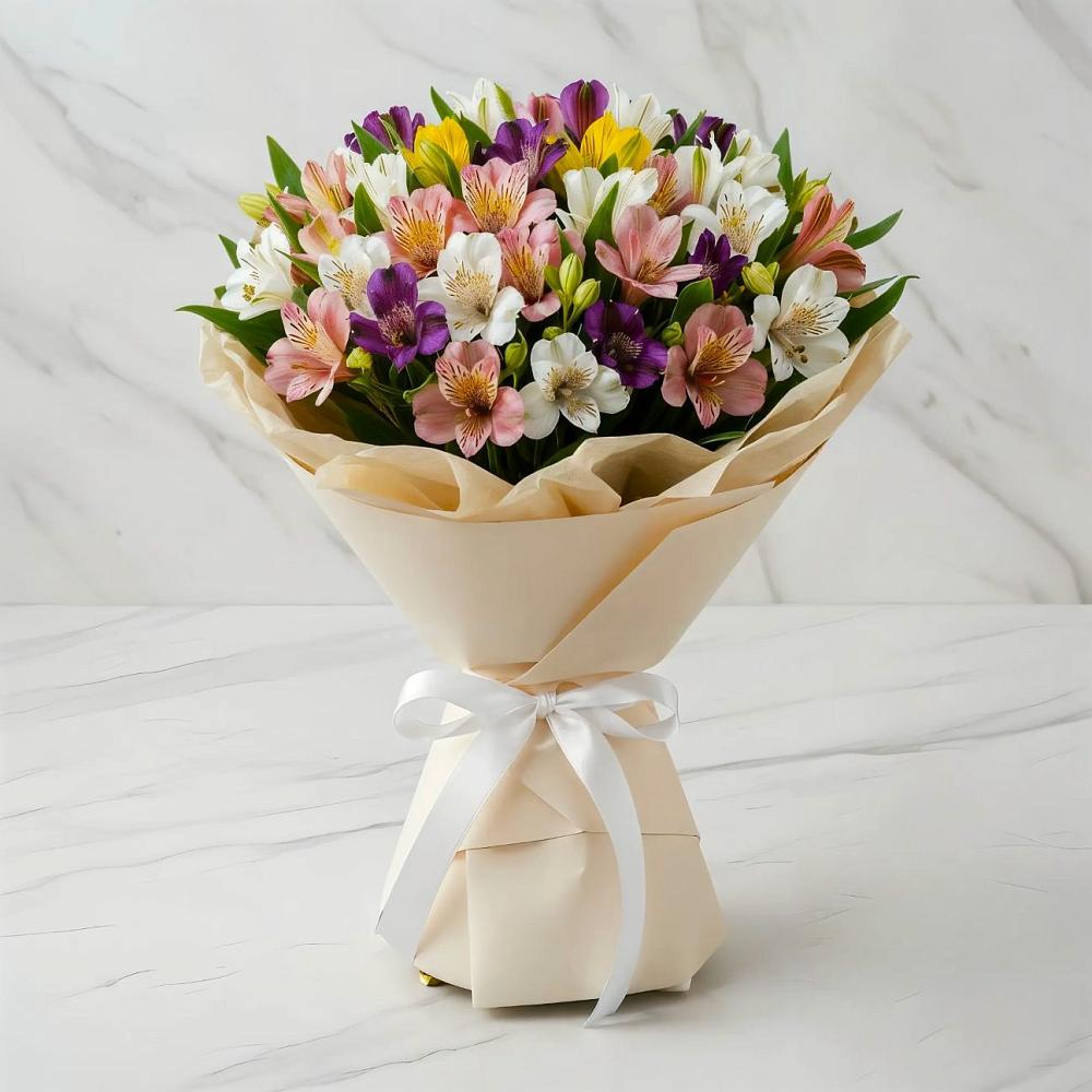 Букет цветов из: Альстромерии в Южно-Морской