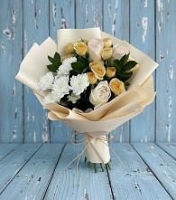 Букет цветов из:  Розы и Хризантемы в Южно-Морской