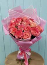 Букет 15 Розовых роз Равель #REPLACE_PRED# Южно-Морской